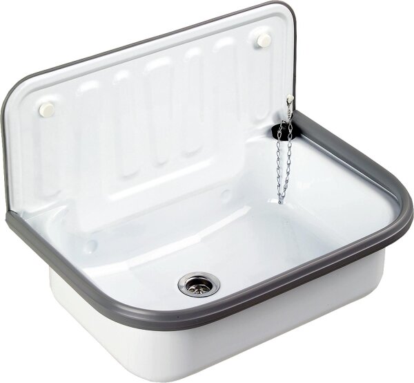 Stahlausgussbecken, weiß 505x370x330mm