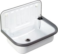 Stahlausgussbecken, weiß 505x370x330mm