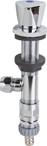 Spülenventil Nil mit Dreikant- haube, verschr. DN15(1/2")x10mm, mit Rohrbelüfter