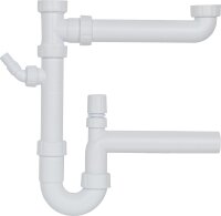 PP-Doppelspülengeruchverschluss DN40(11/2") mit...