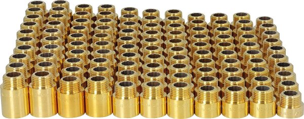 Hahnverlängerungspaket Messing, schwere Ausführung 110-teilig, DN15, 1/2"