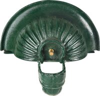 Wandbrunnen aus Graugus, grün, mit Messing-Auslaufventil