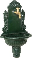 Wandbrunnen aus Graugus, grün, mit...