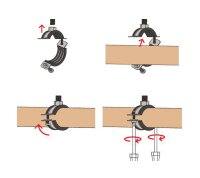 Zweischrauben-Schelle aus Edelstahl 48-53 mm M8/10 1 1/2 