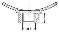 Zweischrauben-Schelle aus Edelstahl 48-53 mm M8/10 1 1/2 