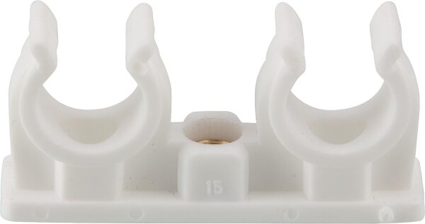 PP-Rohrclips doppelt 6mm, M6 VPE: 100