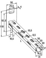 Auslegekonsole ALK zu FLS-System, Profil 17/31 Länge 300mm