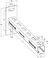 Auslegekonsole ALK zu FLS-System, Profil 30/31 Länge 450mm
