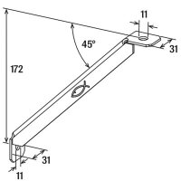 Winkelstütze WS 31-45° für FLS-System