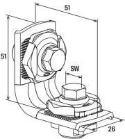 Montagewinkel MW Clix 90° M8, für FLS-System