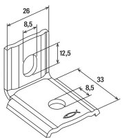 Montagewinkel MWU 90° für FLS-System