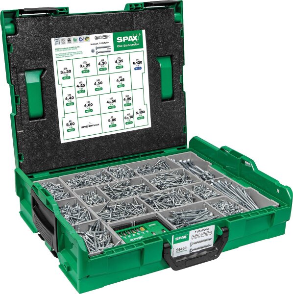 Schraubensortiment SPAX WIROX, 2453-teilig, in L-BOXX 102