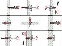 Gipskarton-Dübel Typ Duoblade S mit Senkkopfschraube, VPE = 20 Stück