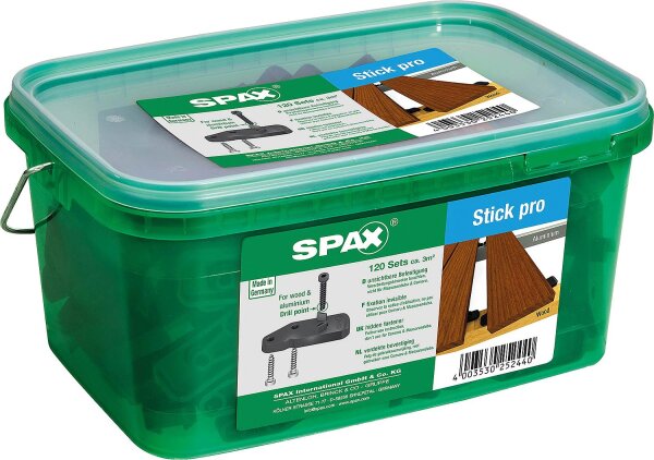 Verlegesticks SPAX für nicht sichtbare Befestigung von Holzterassendielen, VPE 120 Stk.