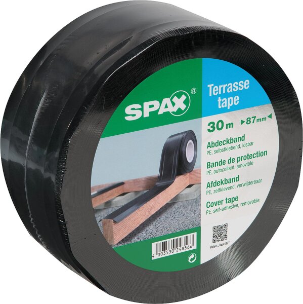 Terrassenklebeband SPAX zum Schutz der Holzkonstruktion B=87mm, L=30m, Stärke 0,5mm
