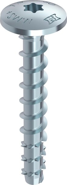Beton- & Mauerwerkschraube Heco, Multi-Monti plus m.Flachrundkopf, Ø 7,5x40 mm, VPE = 100 Stück