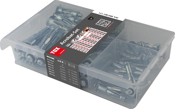 Metall Hohlraumdübel TOX Sortiment 60-teilig