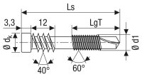 Terrassenschraube SPAX Edelstahl A2 für Alukonstruktion ø 5,0x51 mm, VPE = 100 Stück