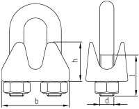 Drahtseilklemme Edelstahl A4 M4, VPE: 20 Stück