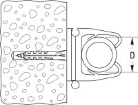 Rohrclip Spannweite 16-20mm VPE: 25 Stück