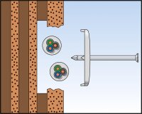 Nagelscheibe NSB Scheibe 27x34mm, Nagel 3x60mm VPE:100 Stück