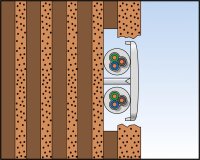Nagelscheibe NSB Scheibe 27x34mm, Nagel 3x60mm VPE:100 Stück