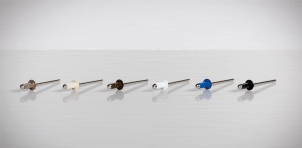 Blindniete PolyGrip Alu/Nirosta D=4x10, RAL 9010 Reinweiß VPE: 500