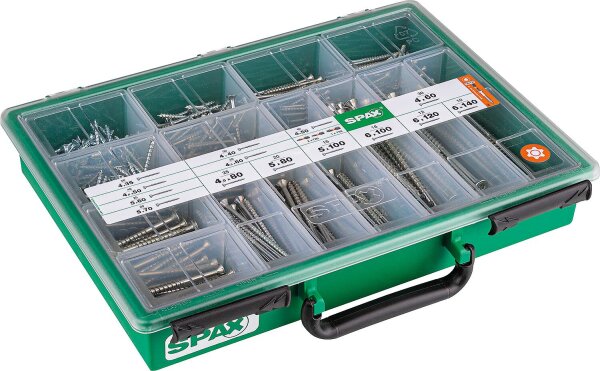 Senkkopfschraubenset SPAX WIROX T-Star Plus + Bits, 388-teilig