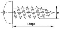 Linsen-Blechschrauben-C-H DIN 7981, ø 4,2x16, VPE = 100 St.