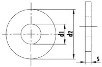 Scheiben DIN 9021 ø 4,3 mm, VPE = 1000 Stück