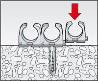 Rohrclip RC IEC Spannweite 15 - 16 mm VPE = 100 Stück