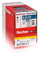 Senkkopfschraube Fischer Power-Fast II 6,0x130 SK blvz TG TX, VPE = 100 Stück