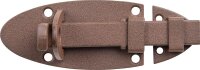 Schlossriegel DURAVIS® 90 x 44 mm, mit rundem Griff, schwarz-diamant, Material: Stahl, blau verzinkt