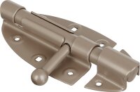 Bolzenriegel DURAVIS® 112 x 72 ⌀ 16 mm, mit flachem Griff, Material: Stahl, blau verzinkt, Oberfläche: perlbeige RAL 1035