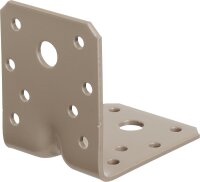 Schwerlast-Winkelverbinder mit Sicke DURAVIS® 70 x 70 x 55 mm, Material: Stahl, sendzimirverzinkt, Oberfläche: perlbeige RAL 1035