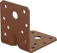 Schwerlast-Winkelverbinder mit Sicke DURAVIS® 70 x 70 x 55 mm, Material: Stahl, sendzimirverzinkt, Oberfläche: rostbraun