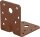 Schwerlast-Winkelverbinder mit Sicke DURAVIS® 70 x 70 x 55 mm, Material: Stahl, sendzimirverzinkt, Oberfläche: rostbraun