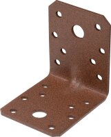 Schwerlast-Winkelverbinder mit Sicke DURAVIS® 70 x 70 x 55 mm, Material: Stahl, sendzimirverzinkt, Oberfläche: schwarz-diamant