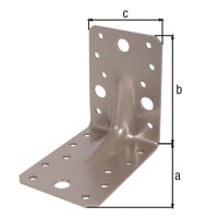 Schwerlast-Winkelverbinder 90 x 90 x 65 mm, mit Sicke DURAVIS®, Material: Stahl, sendzimirverzinkt, Oberfläche: perlbeige RAL 1035