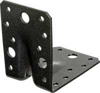 Schwerlast-Winkelverbinder 90 x 90 x 65 mm, mit Sicke DURAVIS®, Material: Stahl, sendzimirverzinkt, Oberfläche: schwarz-diamant