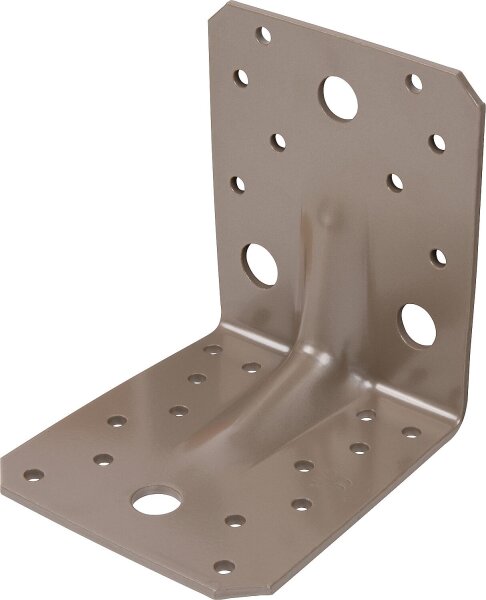 Schwerlast-Winkelverbinder 105 x 105 x 90 mm, mit Sicke DURAVIS® Material: Stahl, sendzimirverzinkt, perlbeige RAL 1035