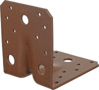 Schwerlast-Winkelverbinder 105 x 105 x 90 mm, mit Sicke DURAVIS®, Material: Stahl, sendzimirverzinkt, Oberfläche: rostbraun
