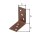 Winkelverbinder DURAVIS® 40 x 40 x 20 mm, Material: Stahl, sendzimirverzinkt, Oberfläche: rostbraun