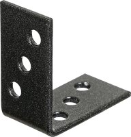 Winkelverbinder DURAVIS® 40 x 40 x 20 mm, Material: Stahl, sendzimirverzinkt, Oberfläche: schwarz-diamant