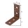 Winkelverbinder DURAVIS® 90 x 90 x 40 mm, Material: Stahl, sendzimirverzinkt, Oberfläche: rostbraun