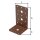 Winkelverbinder DURAVIS® 100 x 60 x 60 mm, Material: Stahl, sendzimirverzinkt, Oberfläche: rostbraun