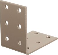 Lochplattenwinkel DURAVIS® 60 x 60 x 40 mm, Material: Stahl, sendzimirverzinkt, Oberfläche: perlbeige RAL 1035