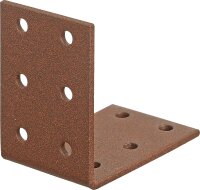 Lochplattenwinkel DURAVIS® 60 x 60 x 40 mm, Material: Stahl, sendzimirverzinkt, Oberfläche: rostbraun