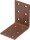 Lochplattenwinkel DURAVIS® 60 x 60 x 40 mm, Material: Stahl, sendzimirverzinkt, Oberfläche: rostbraun