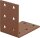 Lochplattenwinkel DURAVIS® 60 x 60 x 40 mm, Material: Stahl, sendzimirverzinkt, Oberfläche: rostbraun